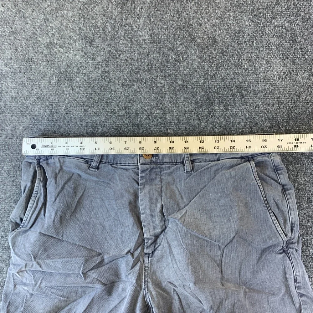 Faherty Chino Shorts Mens 34 Gray Good Coastline Premium Tailored Fit 7in Inseam